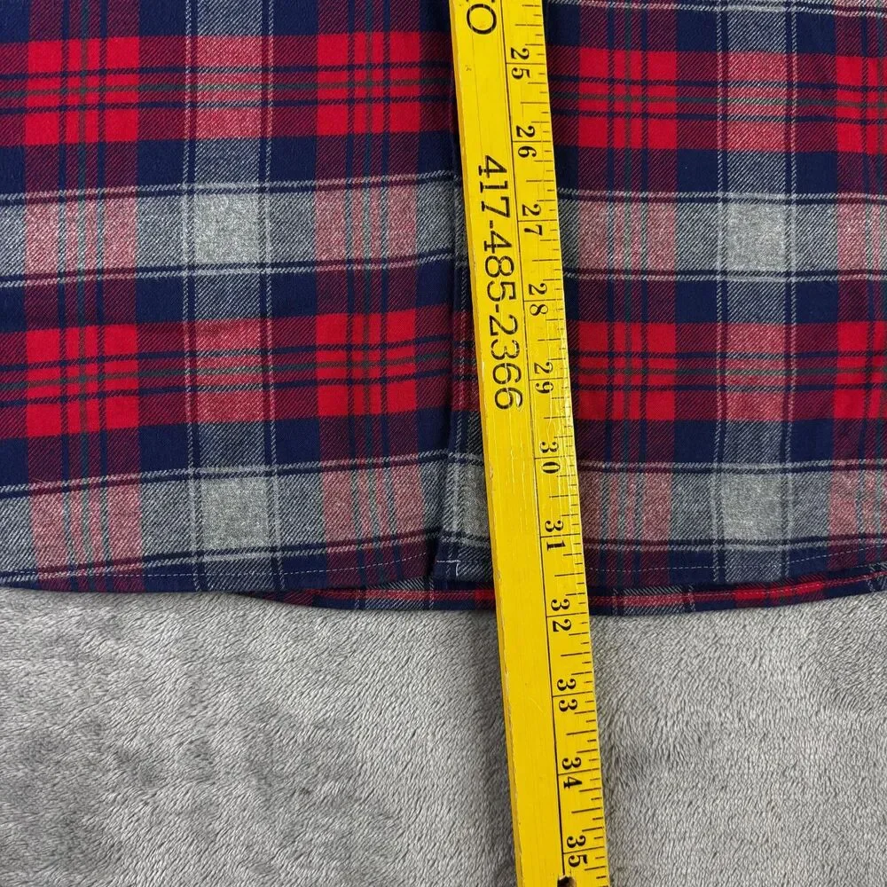 Vineyard Vines Shirt‎ Mens 2XL Red Blue Gray Plaid Classic Tucker light Flannel - Picture 6 of 8